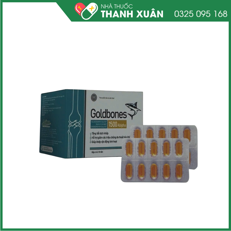 Goldbones 1500 Abipha - Hỗ trợ giảm các triệu chứng do thoái hóa khớp